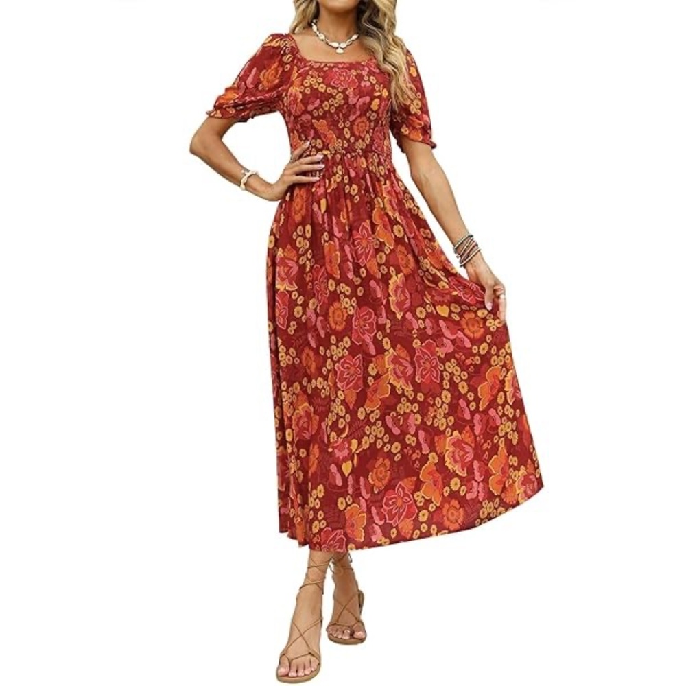 ZESICA Floral Boho maxi dress
